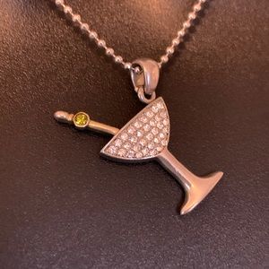 Silver Martini Necklace